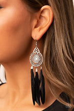 Load image into Gallery viewer, Paparazzi - Pretty in PLUMES - Black Earring
