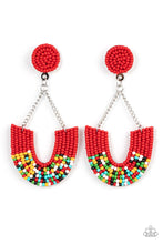 Load image into Gallery viewer, Paparazzi - Make it RAINBOW - Red Earrings
