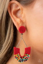 Load image into Gallery viewer, Paparazzi - Make it RAINBOW - Red Earrings
