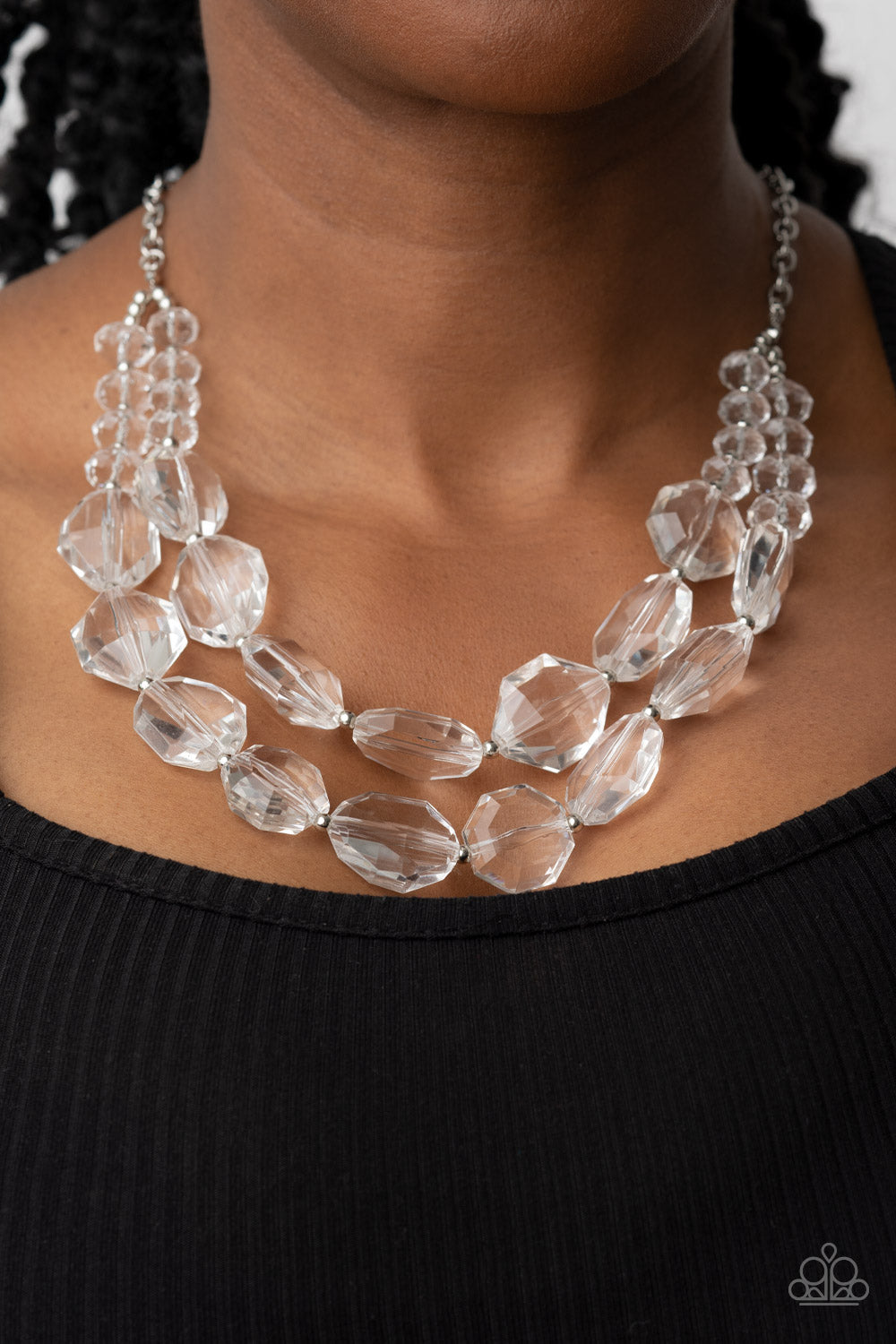 Paparazzi - Icy Illumination - White Necklace