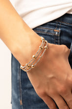 Load image into Gallery viewer, Paparazzi - Spontaneous Shimmer - Gold Bracelet
