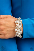 Load image into Gallery viewer, Paparazzi - Elegantly Exaggerated - White Bracelet
