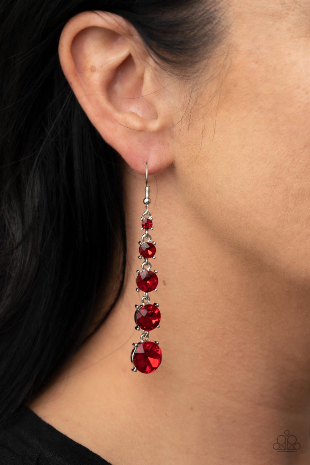 Paparazzi - Red Carpet Charmer - Red Earrings