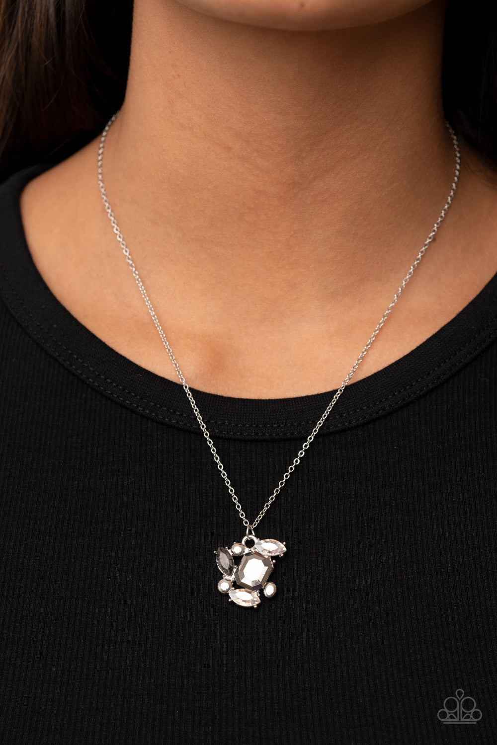 Paparazzi - Prismatic Projection - Silver Necklace