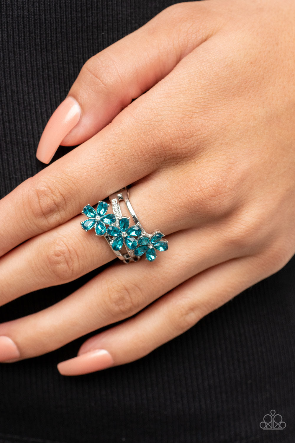 Paparazzi - Posh Petals - Blue Ring