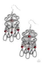 Load image into Gallery viewer, Paparazzi - Majestic Makeover - Red Earring
