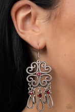 Load image into Gallery viewer, Paparazzi - Majestic Makeover - Red Earring
