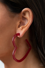 Load image into Gallery viewer, Paparazzi - Heart-Throbbing Twinkle - Red Earrings
