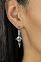 Load image into Gallery viewer, Paparazzi Lone Star Shimmer - White Earring
