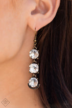 Load image into Gallery viewer, Paparazzi - Determined to Dazzle - Brass Earring
