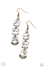 Load image into Gallery viewer, Paparazzi - Determined to Dazzle - Brass Earring
