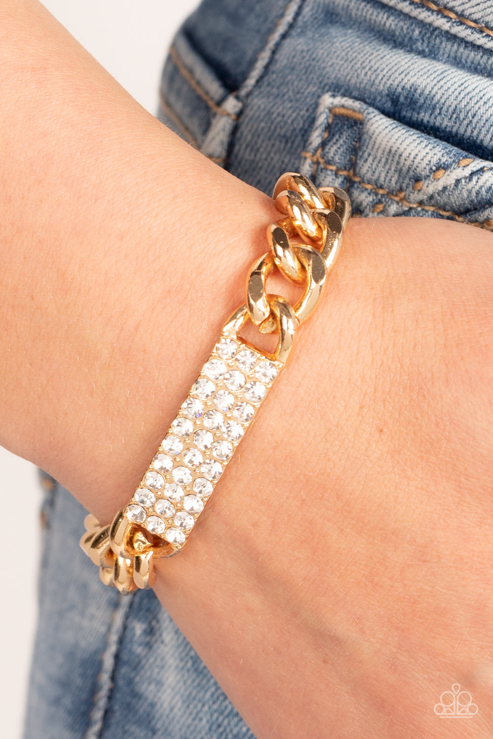 Paparazzi - Icy Impact - Gold Bracelet