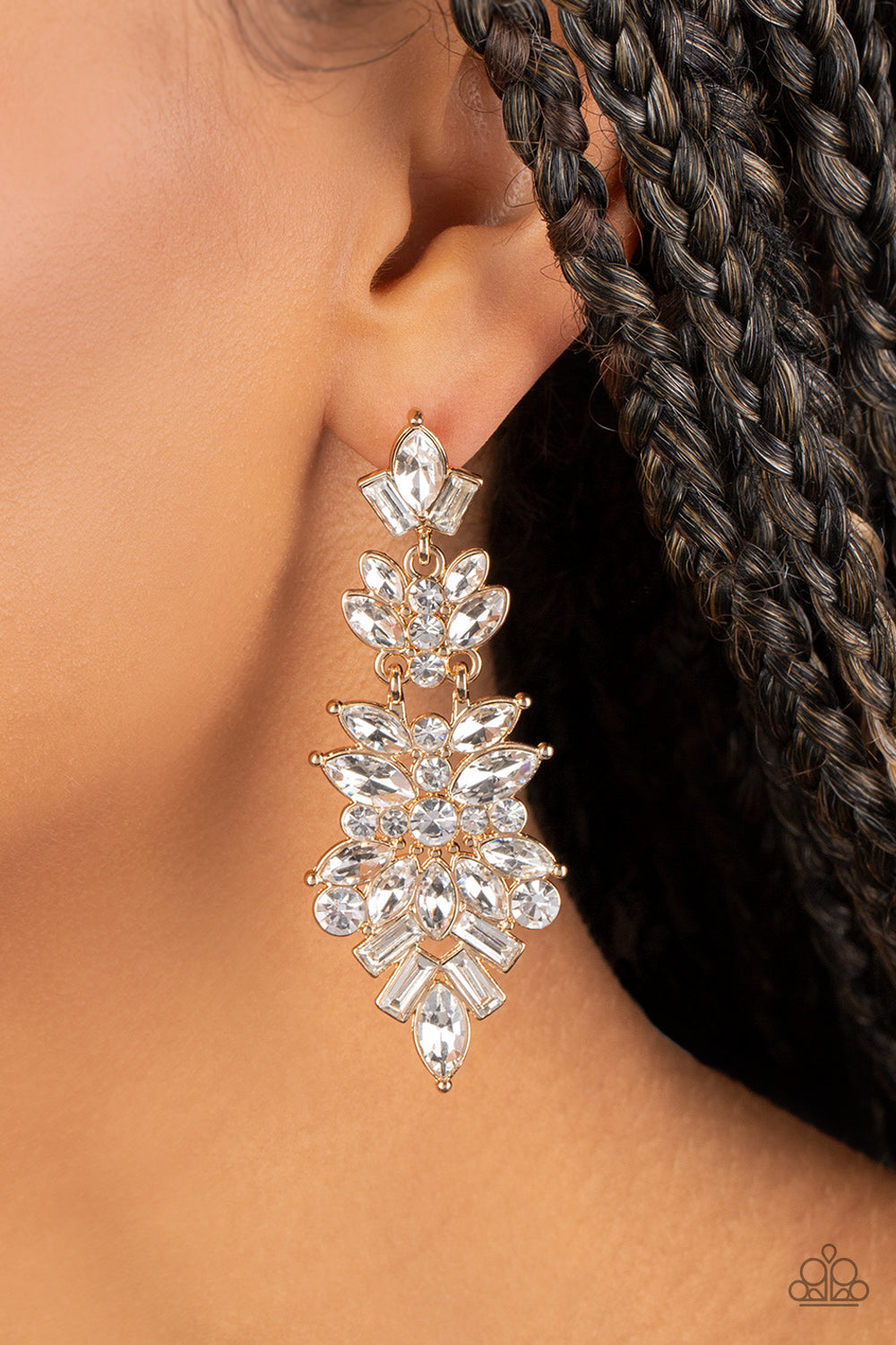 Paparazzi - Frozen Fairytale - Gold Earring