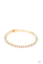 Load image into Gallery viewer, Paparazzi - Rhinestone Spell - Gold Bracelet
