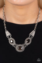 Load image into Gallery viewer, Paparazzi - Textured TRAPEZOID - Silver Necklace
