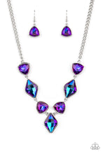 Load image into Gallery viewer, Paparazzi - Glittering Geometrics - Purple Necklace
