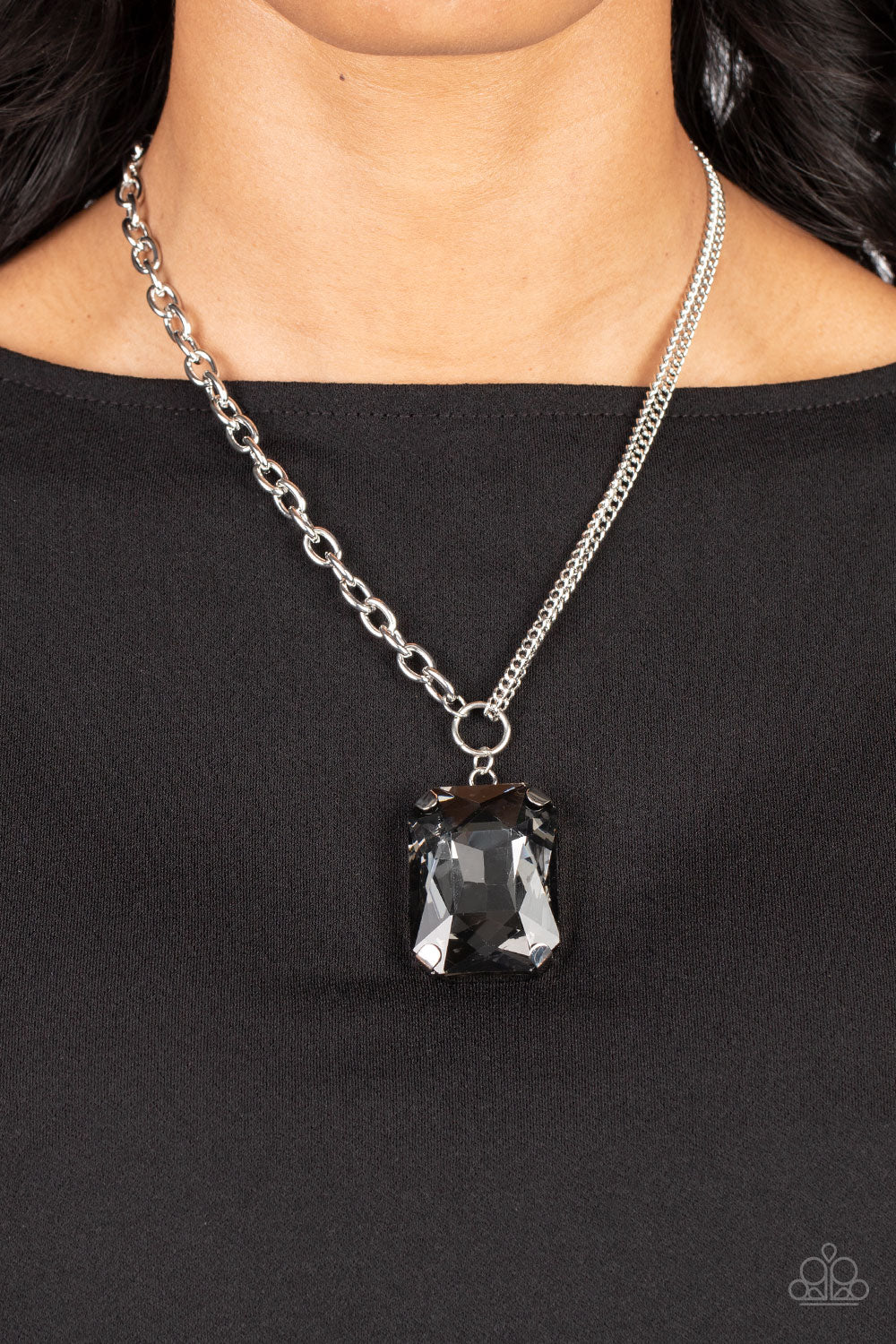 Paparazzi - Instant Intimidation - Silver Necklace