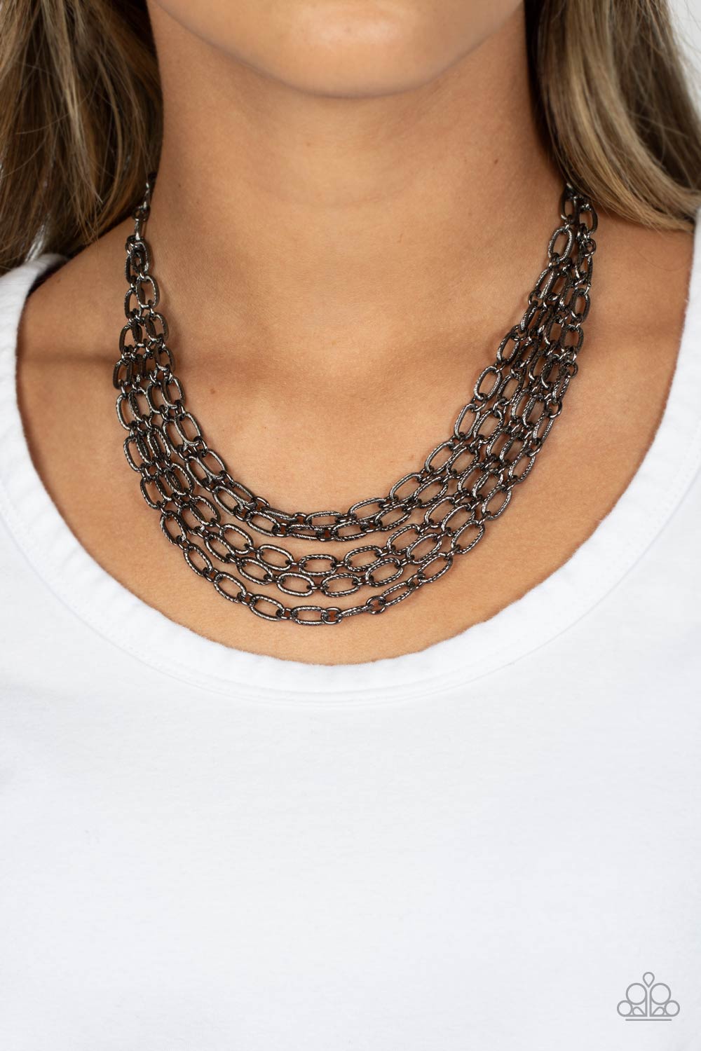 Paparazzi - House of CHAIN - Black Necklace