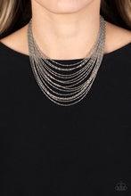 Load image into Gallery viewer, Paparazzi - Cascading Chains - Silver Necklace
