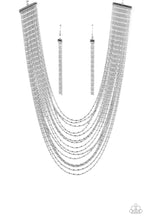 Load image into Gallery viewer, Paparazzi - Cascading Chains - Silver Necklace
