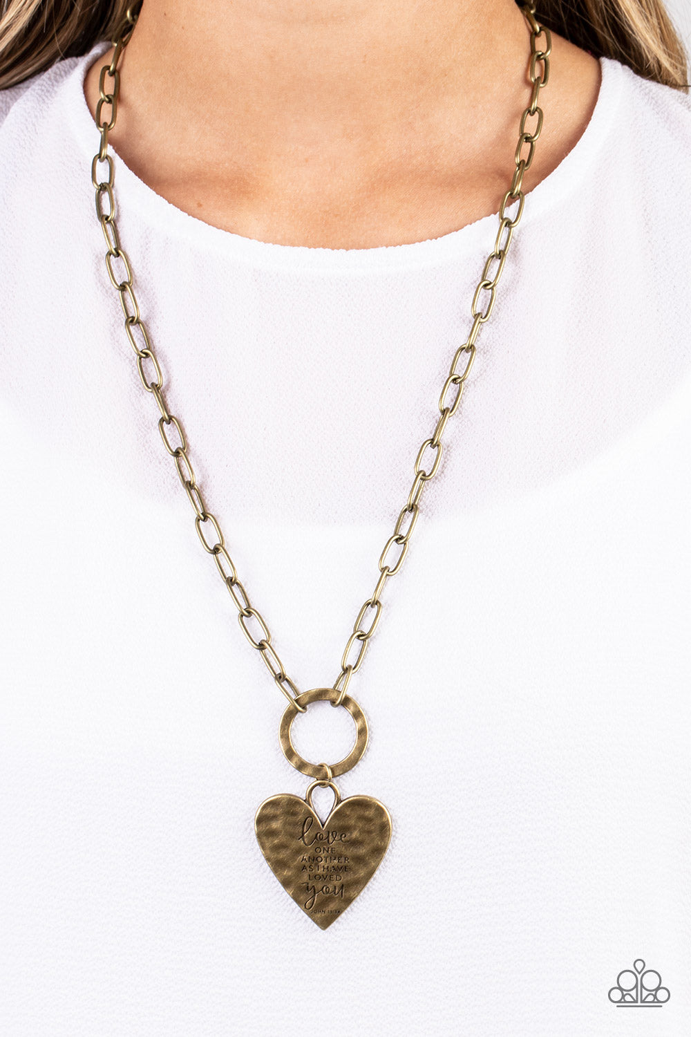 Paparazzi - Brotherly Love - Brass Necklace