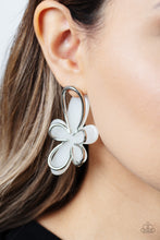 Load image into Gallery viewer, Paparazzi - Glimmering Gardens - White Earring
