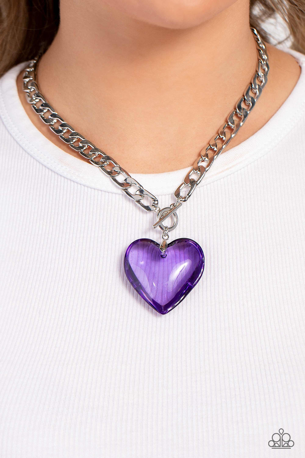 Paparazzi - GLASSY-Hero - Purple Necklace