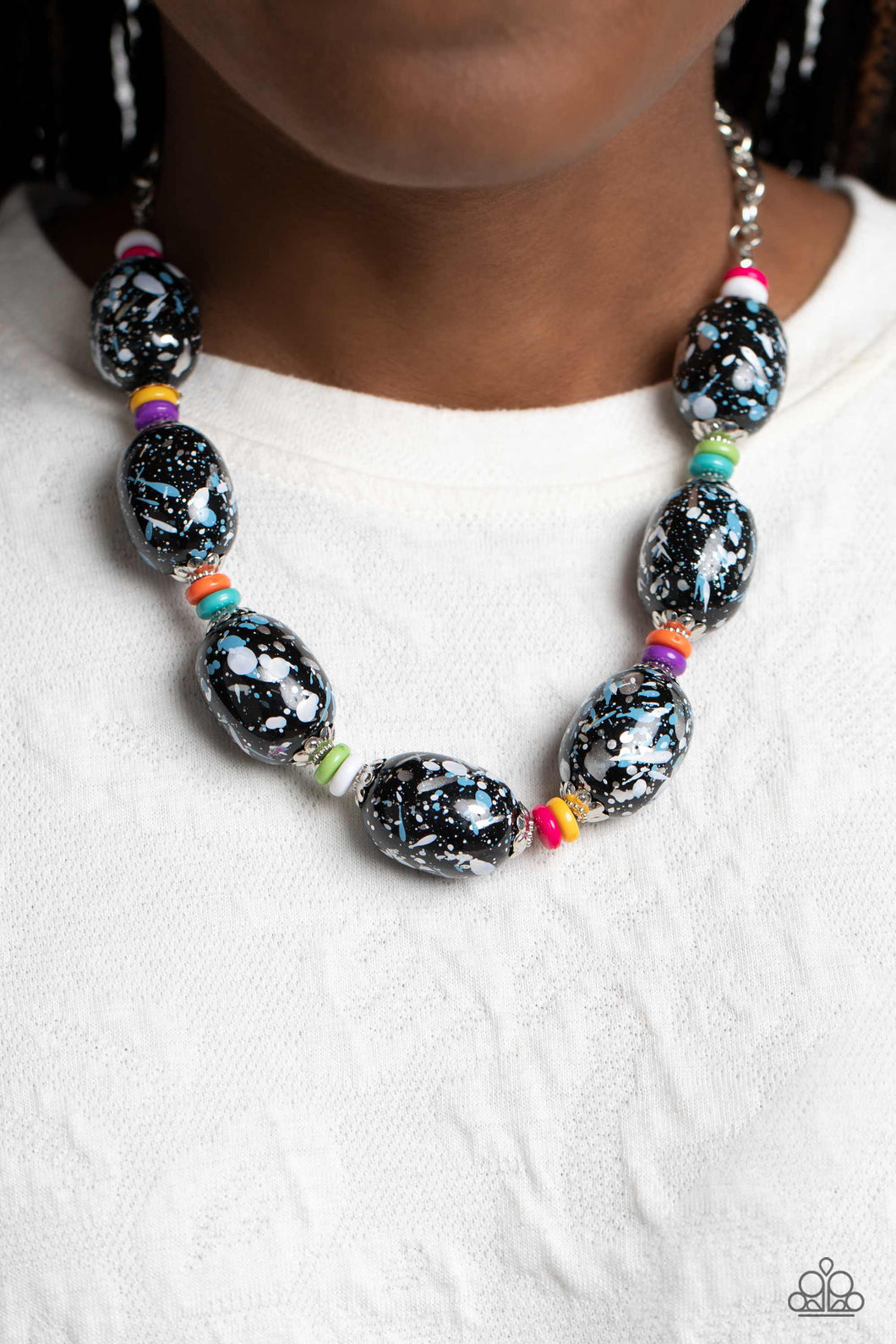 Paparazzi - No Laughing SPLATTER - Multi Necklace