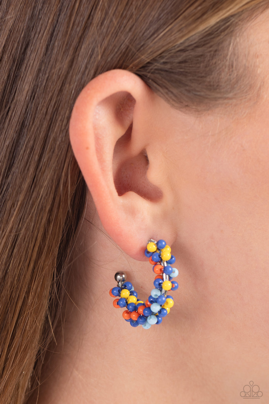 Paparazzi -Balloon Backdrop - Blue Earrings