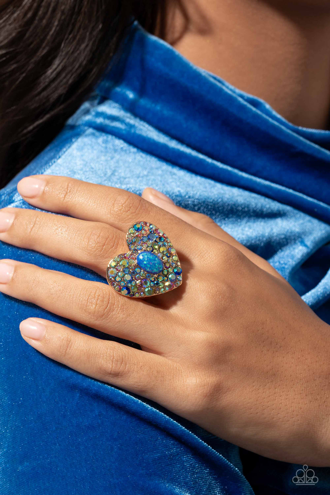 Paparazzi - Bejeweled Beau - Blue Ring